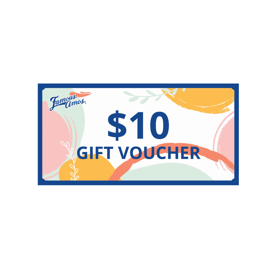 Famous Amos $10 Cash Voucher