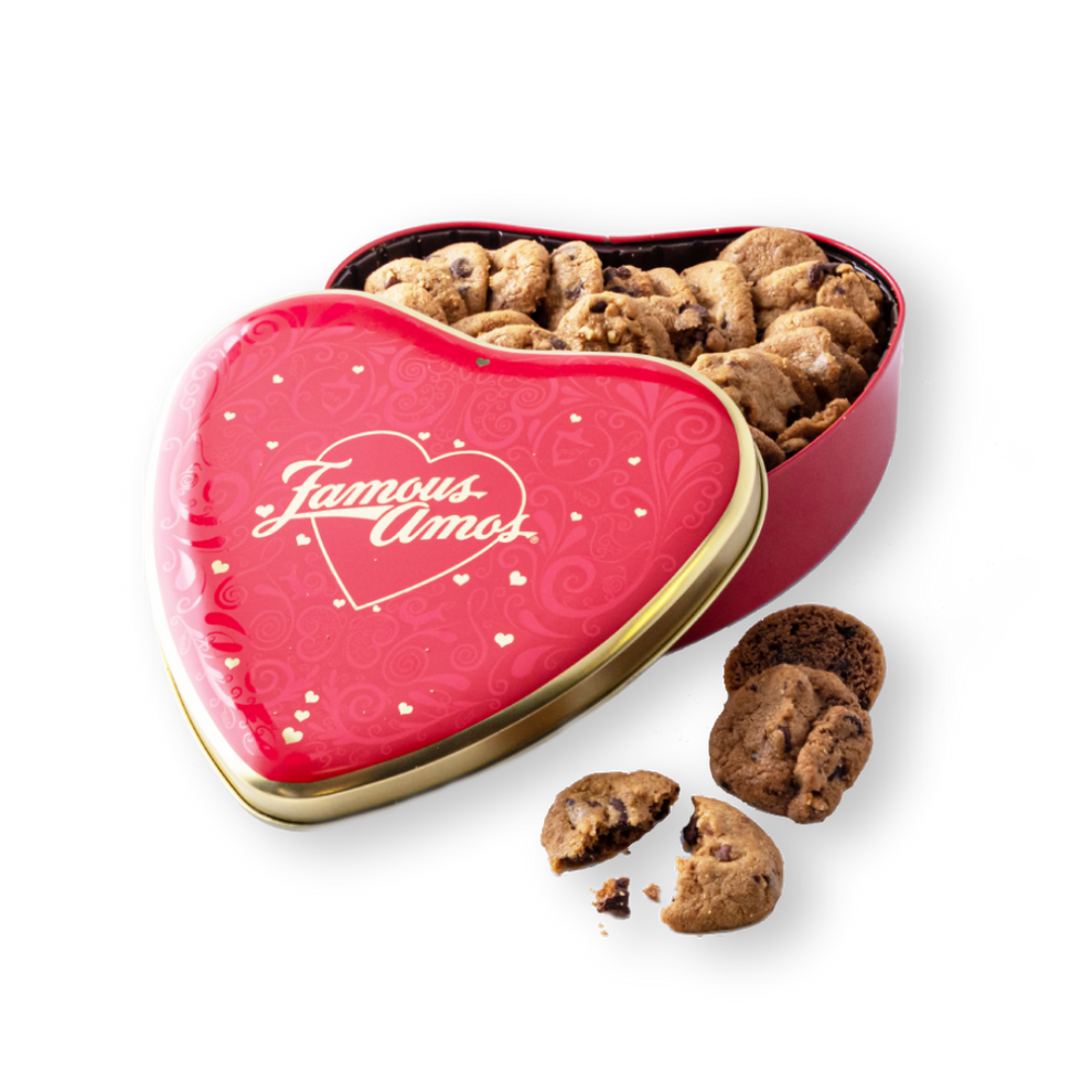 Medium Heart Tin The Famous Amos Chocolate Chip Cookie (S) Pte Ltd